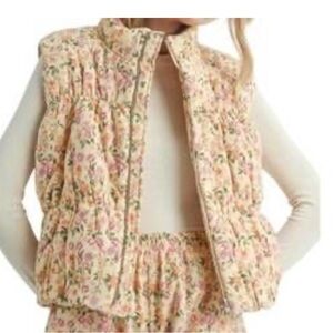 New Sadie & Sage Floral corduroy Patterned Vest, size M